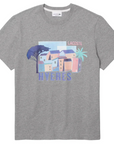 LACOSTE - Men’s Crew Neck Landscape Print Cotton T-shirt