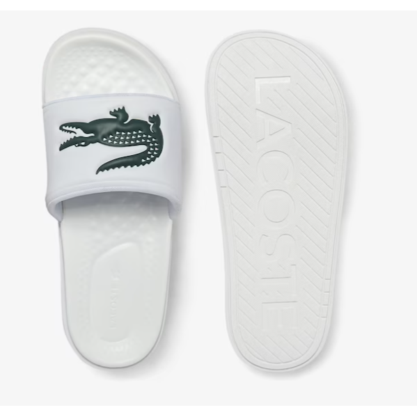 Lacoste - Men's Croco Dualiste Synthetic Logo Strap Slides