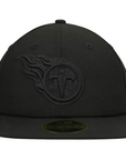 New Era Men's Tennessee Titans Black on Black Low Profile 59FIFTY II Snapback Hat