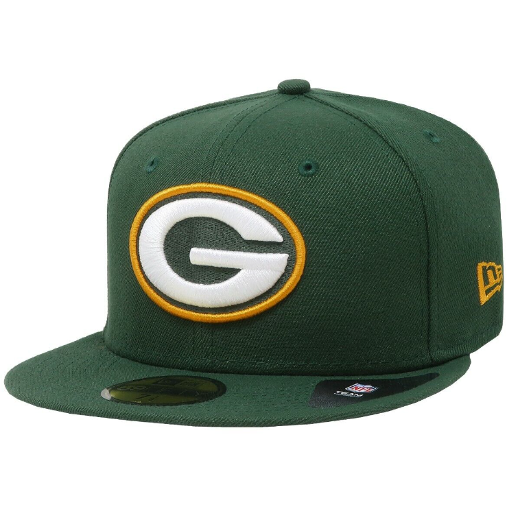 New Era - 59Fifty Team Basic Hat Green Bay Packers Green Fitted Men Cap 5950