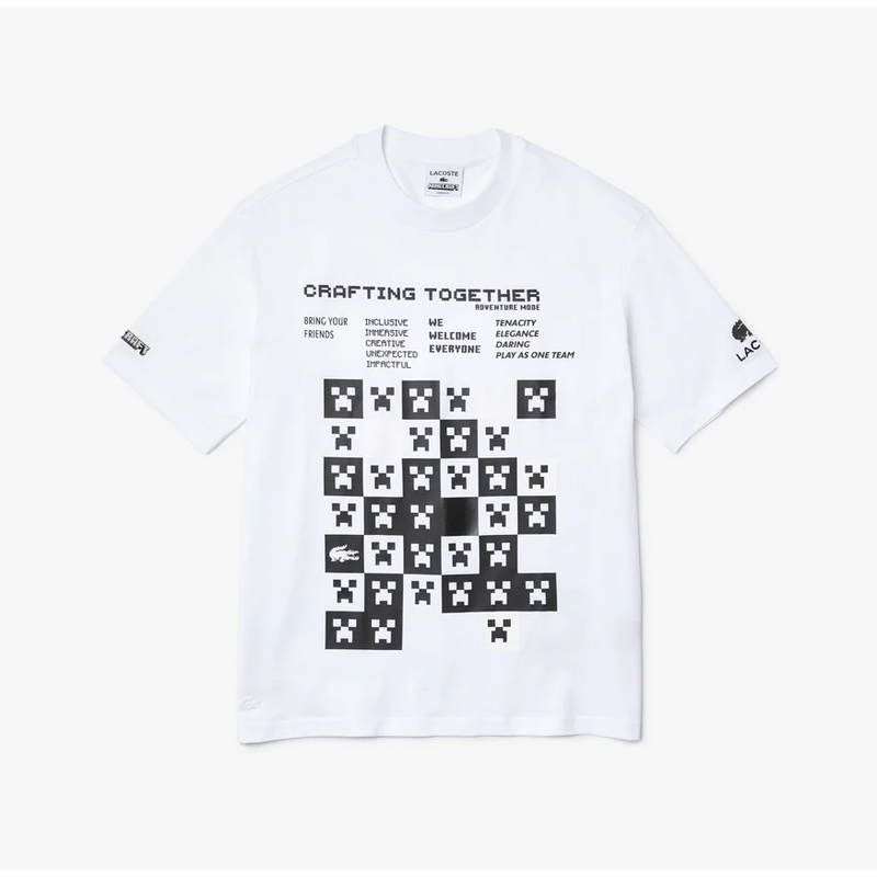 Lacoste - Men's  L!VE Collab Minecraft Loose Fit Organic Cotton T-Shirt