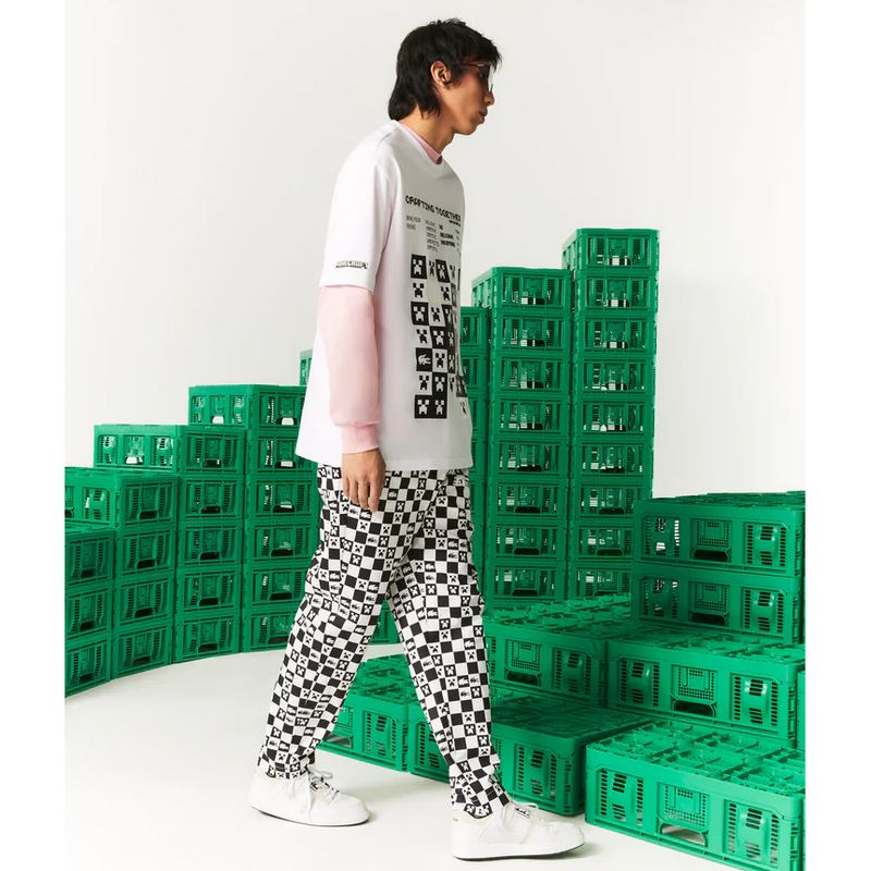 Lacoste - Men's  L!VE Collab Minecraft Loose Fit Organic Cotton T-Shirt