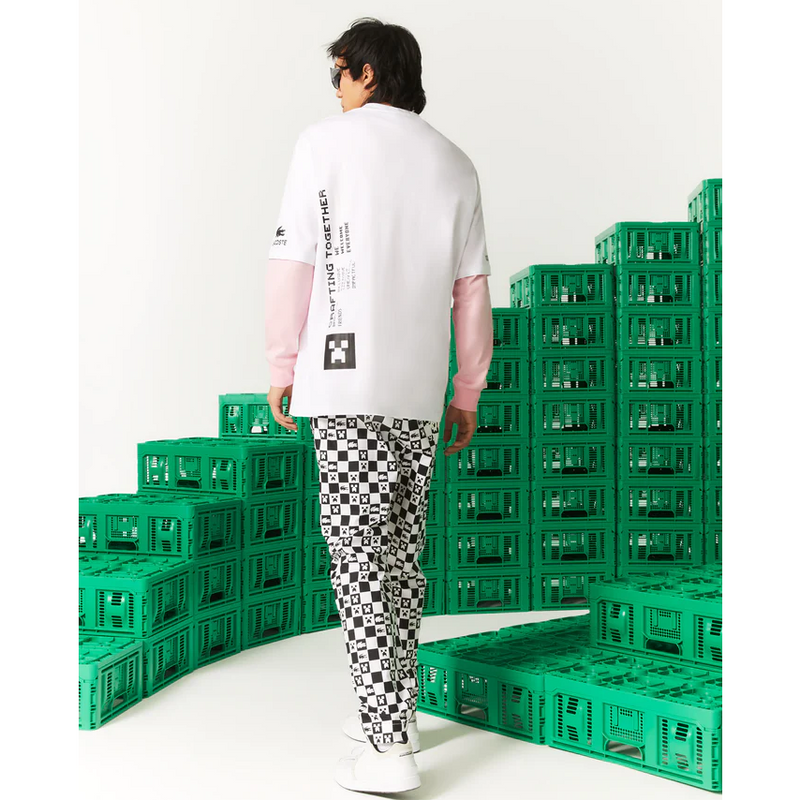 Lacoste - Men's  L!VE Collab Minecraft Loose Fit Organic Cotton T-Shirt
