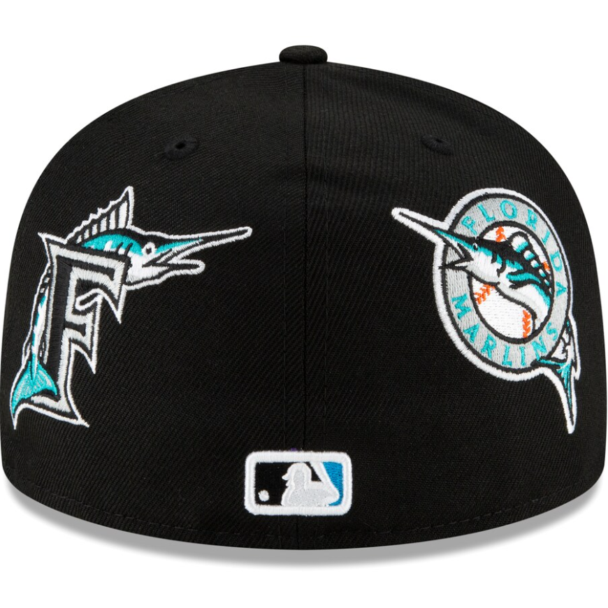 New Era - Men&#39;s Miami Marlins Patch Pride 59FIFTY Fitted Hat - BLACK