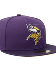 New Era - 59Fifty Men's NFL Minnesota Vikings Purple Fitted Cap - PURPLE/YELLOW