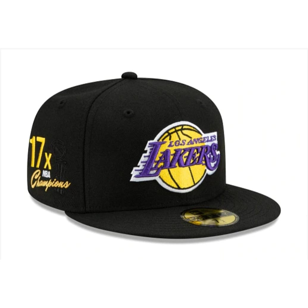 NEW ERA - LOS ANGELES LAKERS FITTED  59FIFTY BLACK 17X CHAMPIONS