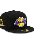 NEW ERA - LOS ANGELES LAKERS FITTED  59FIFTY BLACK 17X CHAMPIONS